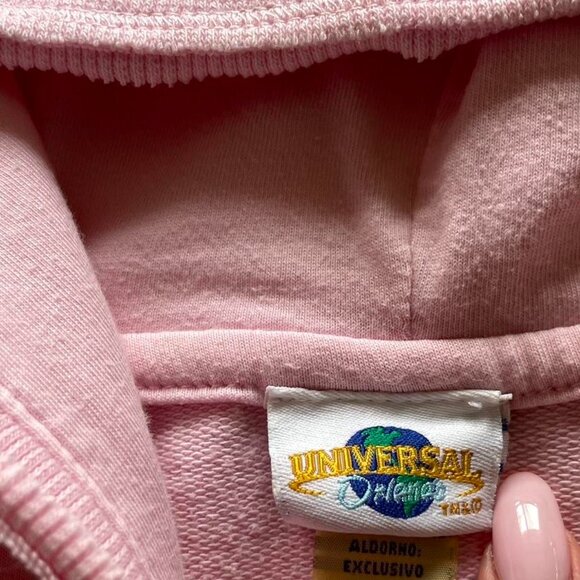 Vintage Pink Universal Studios Heart Zip Up Hoodie - Picture 7 of 8